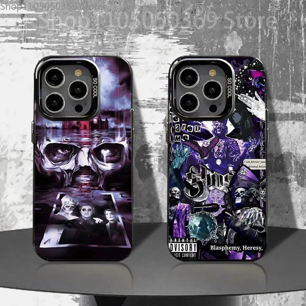 

Band G-Ghost Skeletour Skeleta Phone Case For iPhone 16,15,14,13,12,11,Pro,XS,Max,Plus,Mini,SE4,E Black Matte Shockproof Cover