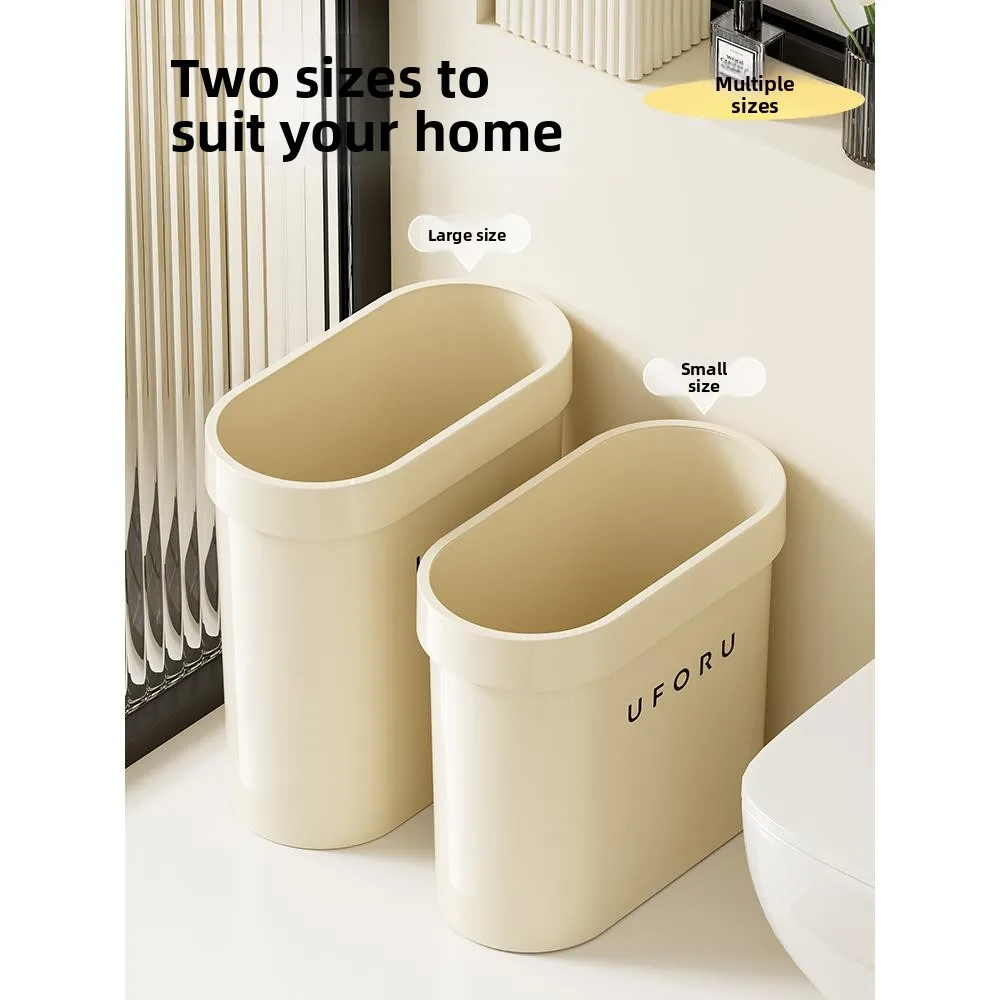 new-home-toilet-bathroom-kitchen-trash-can-no-cover-ring-sanitary-bucket-narrow-design-waste-bin-garbage-can-recyclable