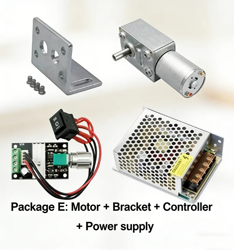 JGY370 Geared Motor 12V 24V Low Speed High Torque with Bracket Controller Power Reverser Mini Reduction Box for DIY Robot