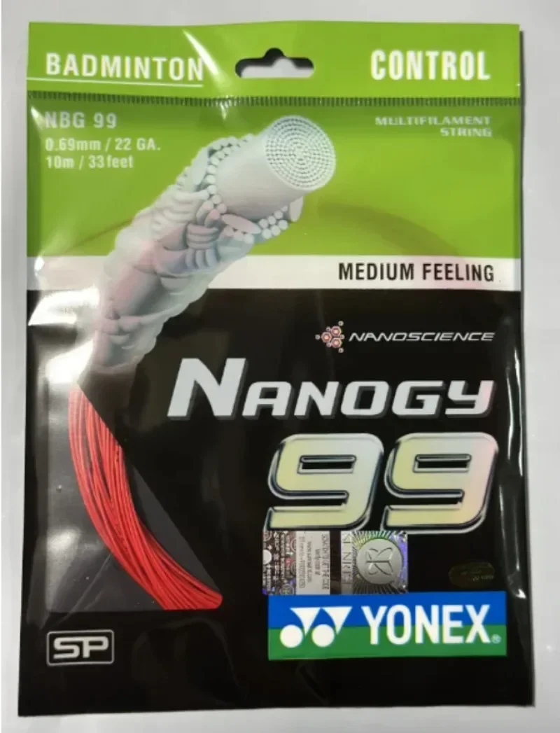 YONEX Rakieta do badmintona Streng BG99 Ultimax (0,69 mm) Wytrzymałość Wysoka elastyczność Profesjonalne zawody treningowe Wysokiej jakości struna