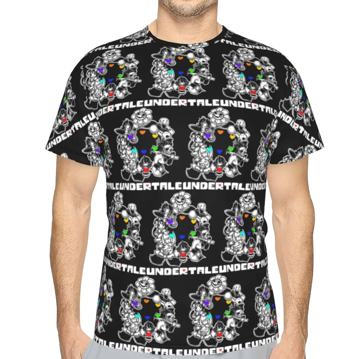 Game Undertale Determination 100% Cotton T-Shirt Men'sFashion T Shirts Men Crew Neck Short Sleeve
