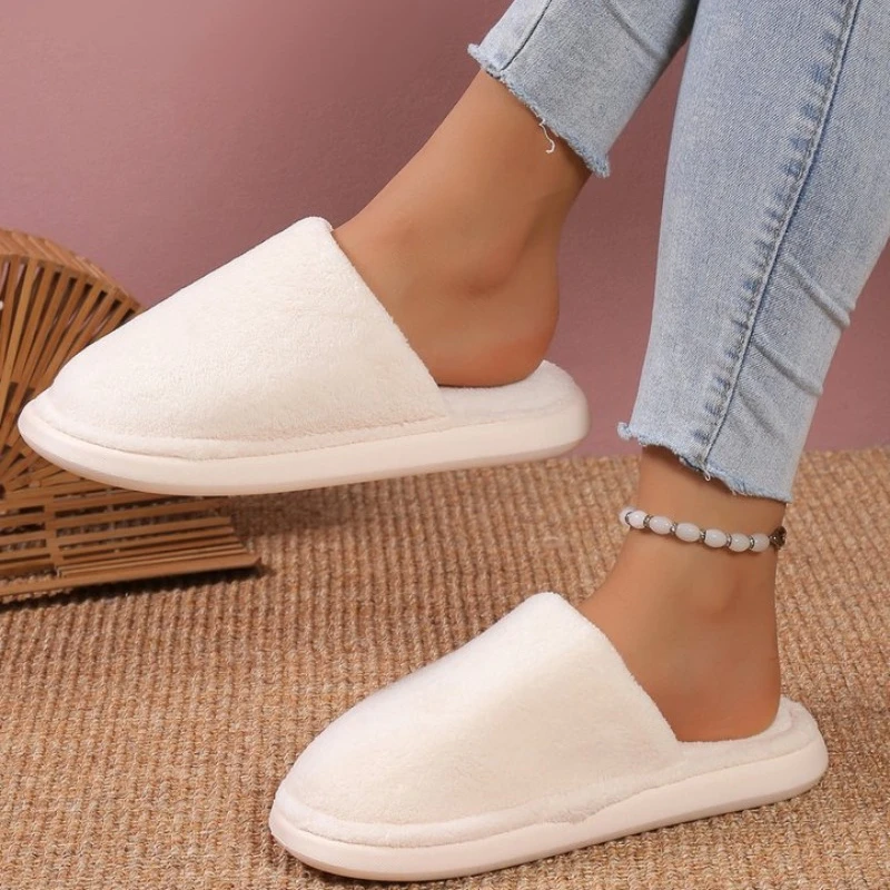 2023 Women Slippers Indoor Home Shoes Warm New Shoes Soft-soled Cotton Slippers Casual Comfy Warm Low-heeled Zapatillas De Mujer