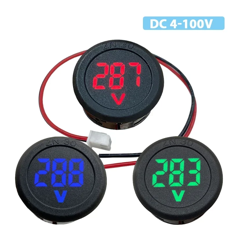 Цифровой вольтметр LED, двухпроводной, для автомобилей