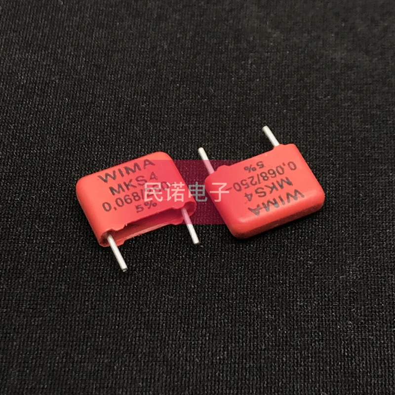 

5/10/20/50pcs German WIMA Film Capacitor MKS4 250V 0.068UF 250V 683 68NF Pitch 10mm Audio passive capacitor
