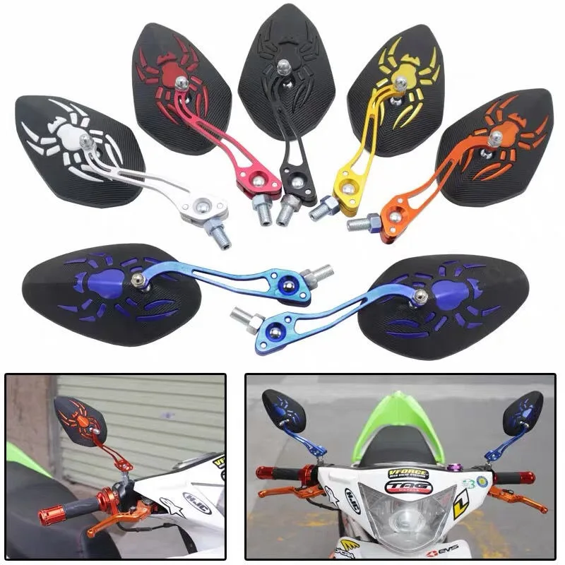 1 Pair Universal Motorcycle Rearview Mirror Modification Spider Mirrors Reflector Bicycle Motorbike Accessories For Honda Yamaha