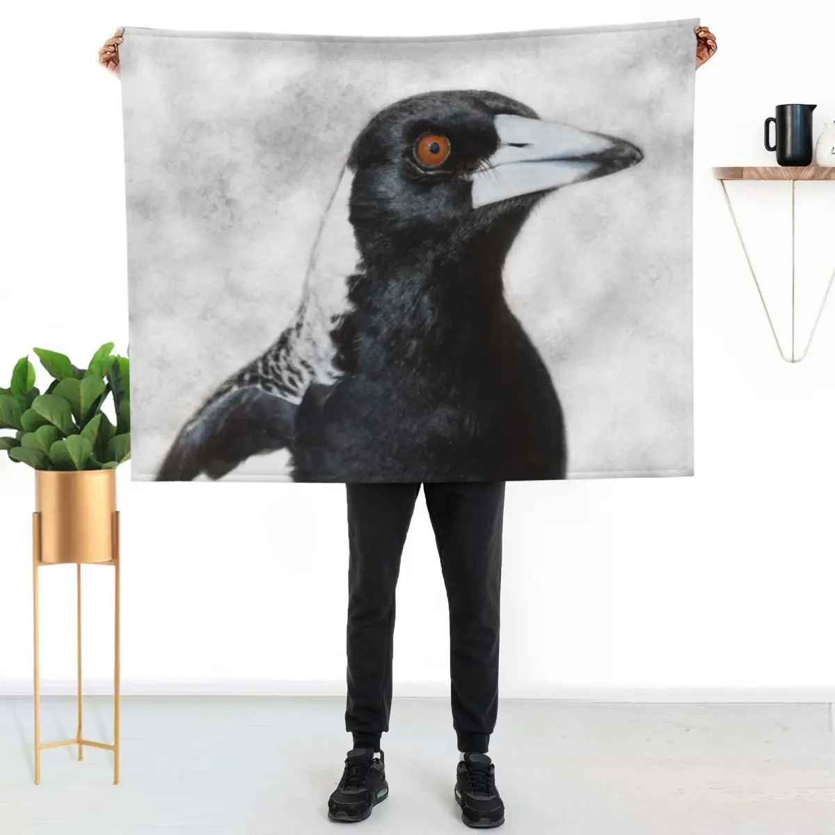 Australian Magpie by Christine Chester Throw Blanket christmas gifts Nap Tourist Cute Plush Blankets