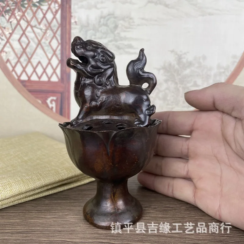 

Antique Style Incense Burner for Home Use Lotus Lion Incense Burner Agarwood Incense Burner Indoor Antique Style Sandalwood Coil