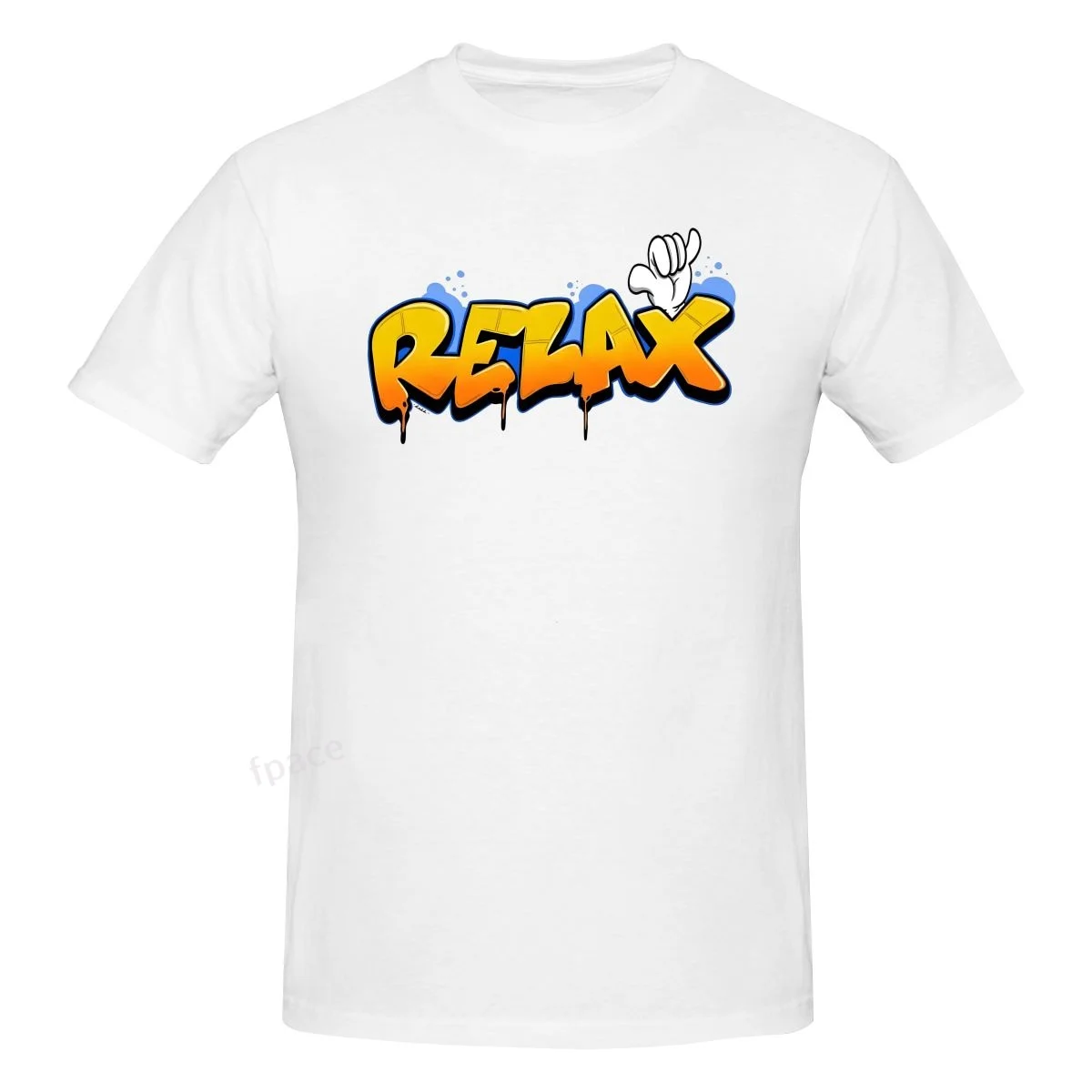 

RELAX Casual Cotton Summer Men Clothing Tops Men's Basic Short Sleeve T-Shirt