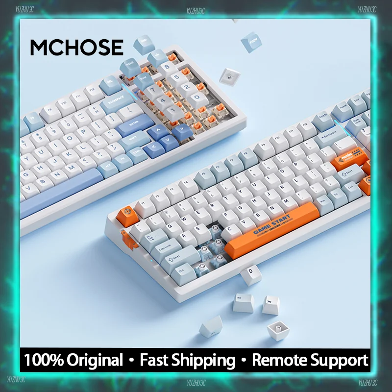 MCHOSE G98 Pro Mechanical Keyboard Side-printed Keycaps Dynmic South Facing RGB Customized Switch Hot Swappable BT 2.4G Wireless