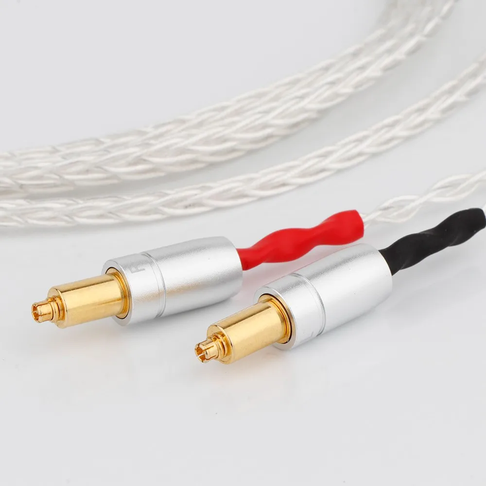 1PC 8 Core OCC cavo auricolare intrecciato placcato oro argento per cuffie Shure SRH1540 SRH1840 SRH1440