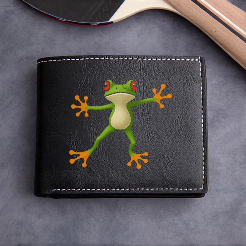 Frog Design Premium PU Leather Wallet for Men Slim Lightweight Durable Business Style Compact Billfold