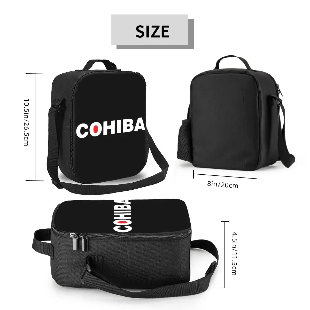 Cohiba Cigars Insulated Lunch Bag for Camping Travel Portable Thermal Cooler Lunch Box Women Kids