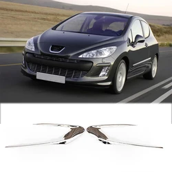 For Peugeot 308 Two Boxes 2014 2015 2016 2017 Front Bumper Left Right Fog Light Cover Frame Fog Lamp Trim Decorative Strips