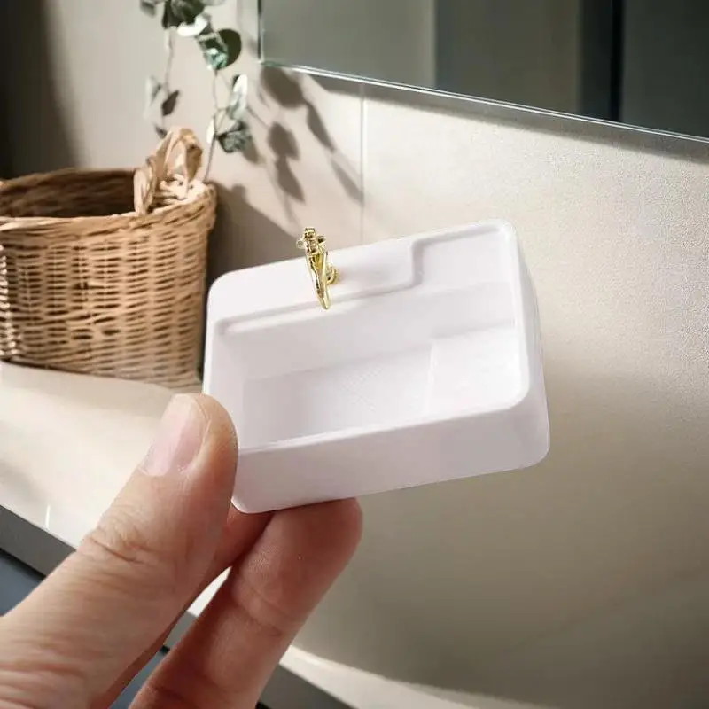 โมเดลอ่างล้างหน้าขนาด 1/12 สำหรับบ้านตุ๊กตา; อุปกรณ์ตกแต่งเฟอร์นิเจอร์บ้านตุ๊กตา