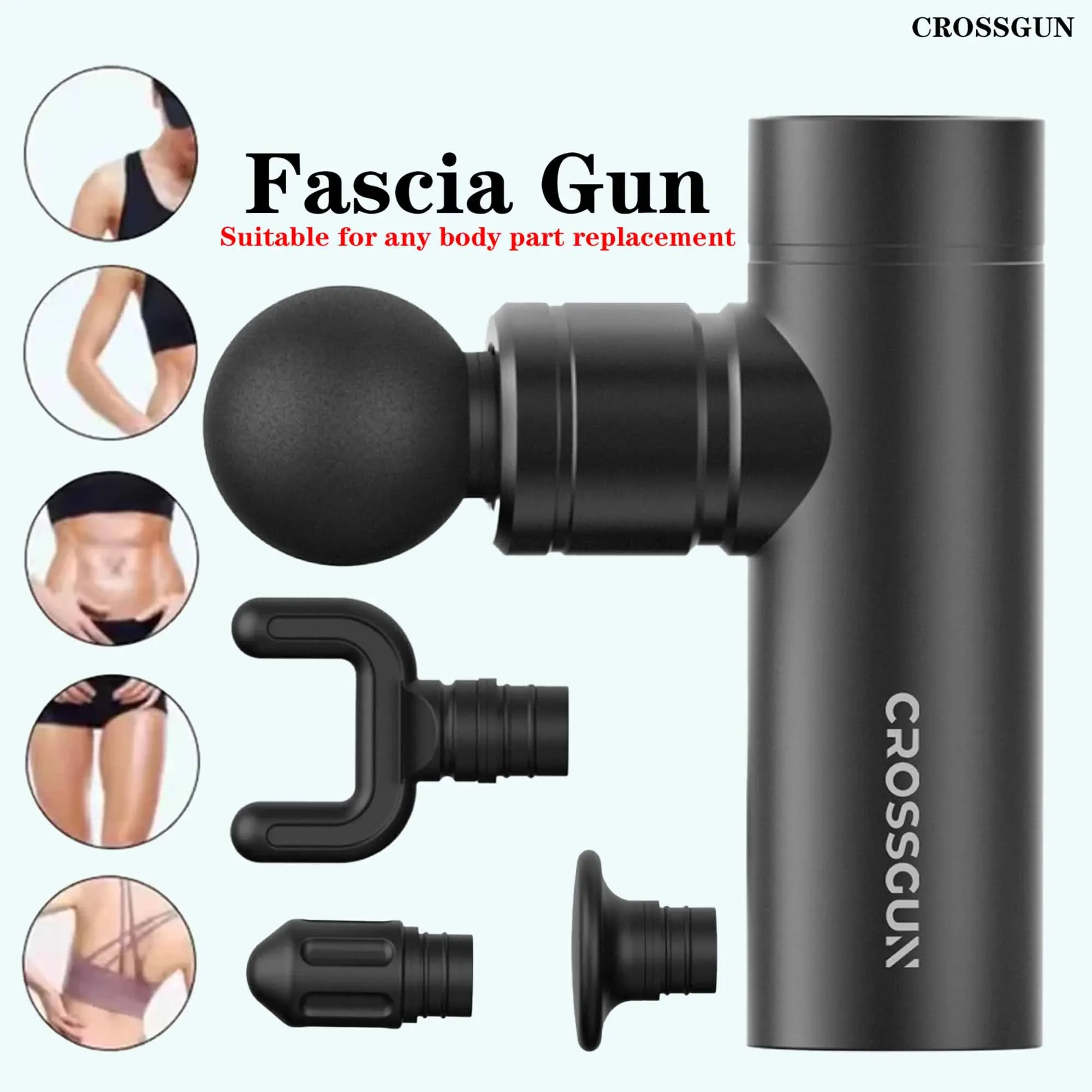 CROSSGUN – Mini pistolet électrique intelligent de Massage du cou, fréquence Variable, Relaxation du corps AI, Fitness, soulagement des douleurs musculaires