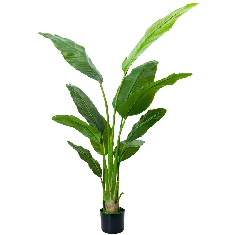 

Hot Selling Eco-Friendly Plastic Artificial Plant High Simulation Traveler Banana Trees Home Decoration