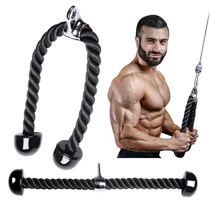 35/70/90cm Triceps Rope Fitness Pulldown Machine Handle Biceps Tricep Men Women Back Shoulder Muscle Exerciser Fitness Equipment