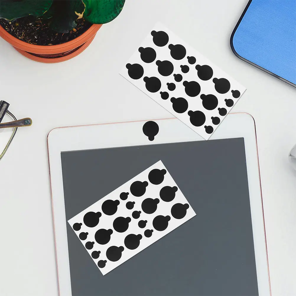 6Sheets LED Light Blocking Stickers PVC Self Adhesive Blackout Dimming Filters for Electronics Routers Tvs Lamp Covers Shading
