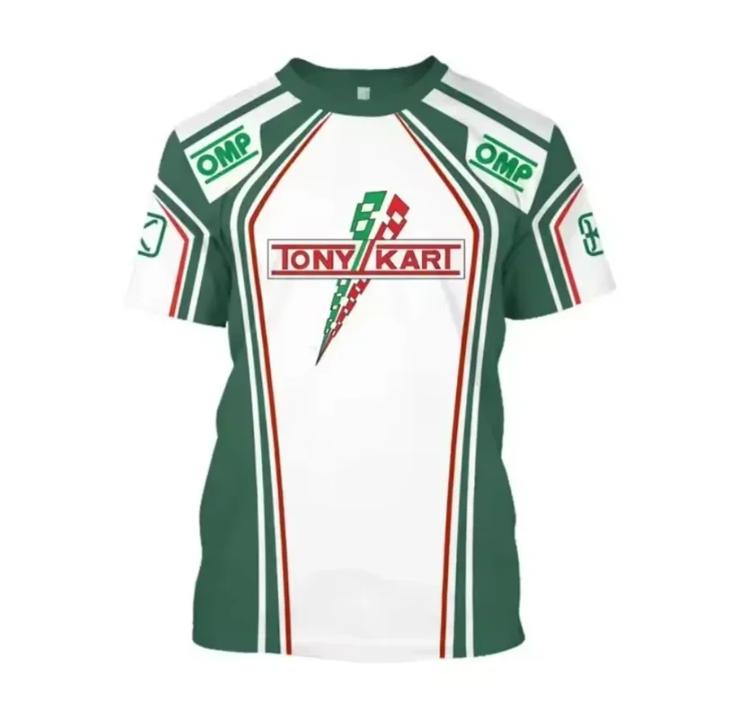 Summer Men's New Round Neck Breathable Running Casual Short-Sleeved Children's 3D Printed T-Shirt Tony Kart Outdoor Sports Shirt