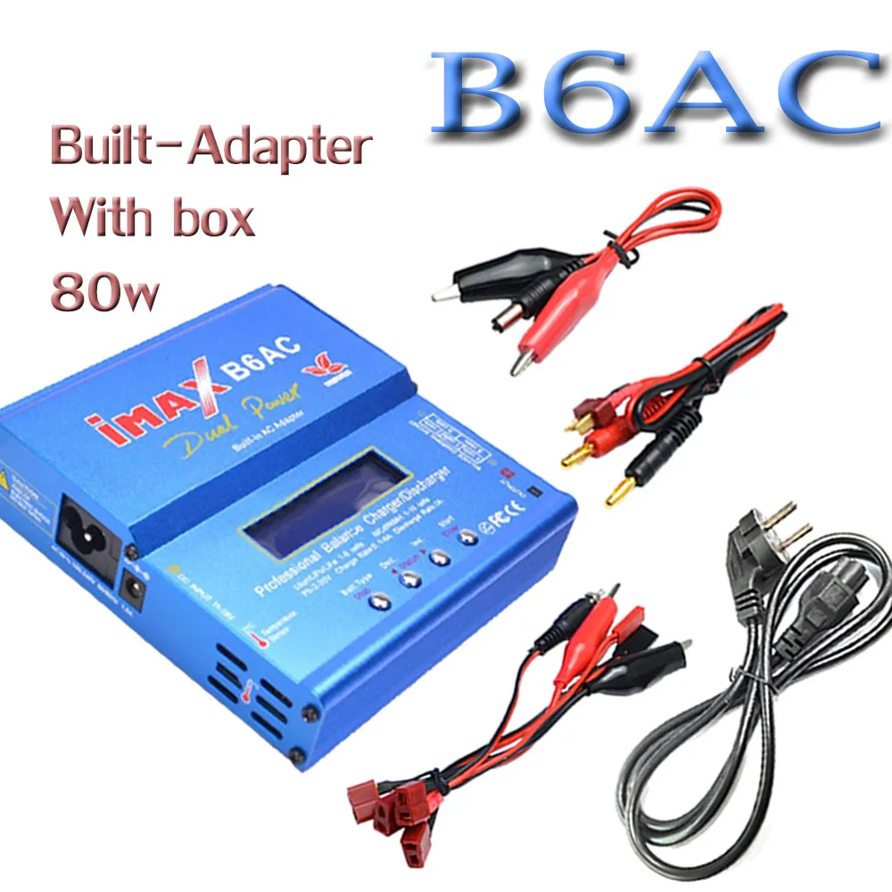 Imax B6 AC 80W RC Charger with LCD Screen 6A Balance Charger Li-ion LiFe Nimh Nicd PB Lipo Battery Discharger