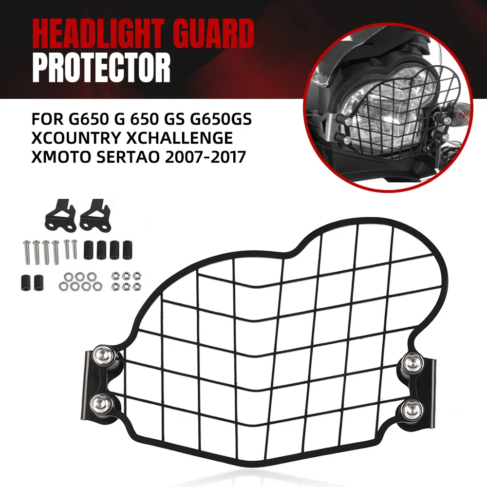 

For BMW G650 G 650 GS G650GS XCOUNTRY XCHALLENGE XMOTO SERTAO 2007-2017 Motorcycle Headlight Grille Protector Light Cover Guard