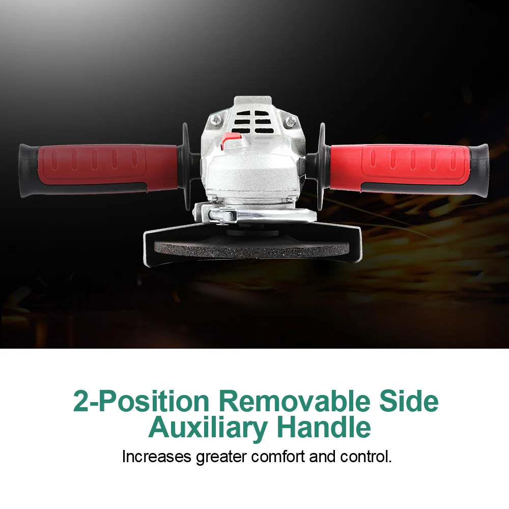 125mm Electric Angle Grinder 1100W 6 Speed Control Variable Speed Toolless Guard Cutting Grinding Metal Stone POSENPRO
