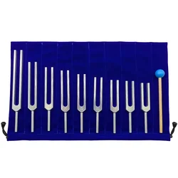 Aluminum Alloy Tuning Forks Set Healing Medical Luxury Silver Professional Tuning Fork Chakras Meditation Musicco Therapies Gift