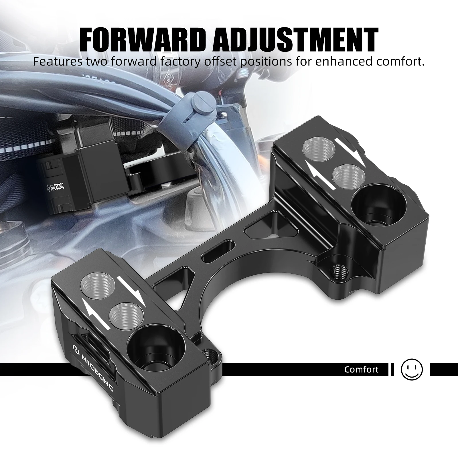 For KTM 790 890 Adventure S R Rally 2019-2024 1.0" Handlebar Riser Kit Steering Damper Mount For Husqvarna NORDEN 901 2022-2023 - Image 4