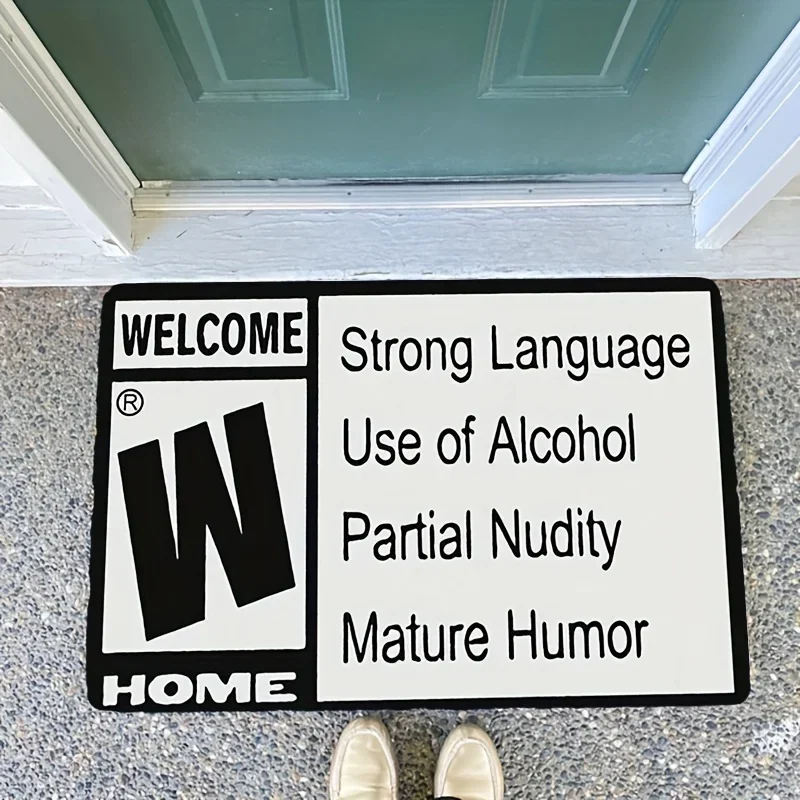 Interesting Phrase Door Mat Is Non Slip Machine Washable Suitable Both Indoor Outdoor Entrances Floor Mat Is Suitable Living