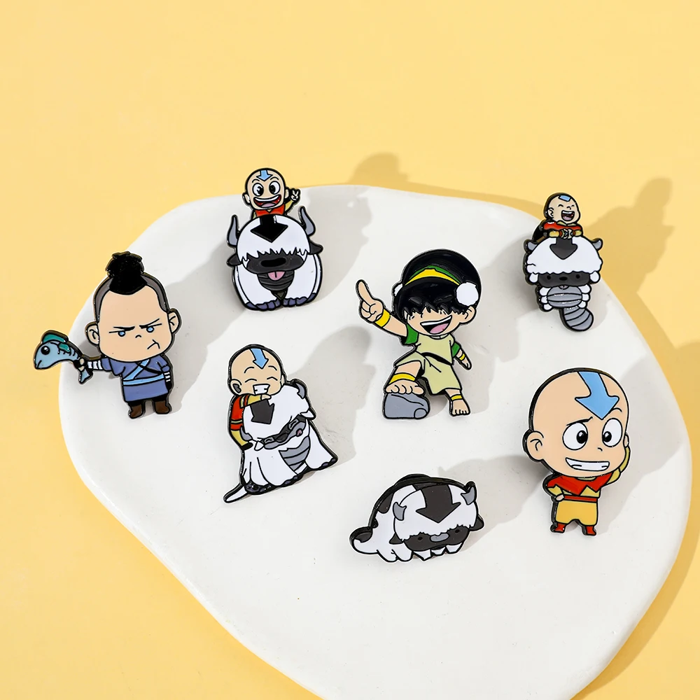 بروش بيسون كرتوني إبداعي ، دبوس مينا لطيف ، حقيبة ظهر ملابس مجوهرات ، إكسسوارات معدنية ، هدية لصديق ، 3 * ، 4 * ، 7 *