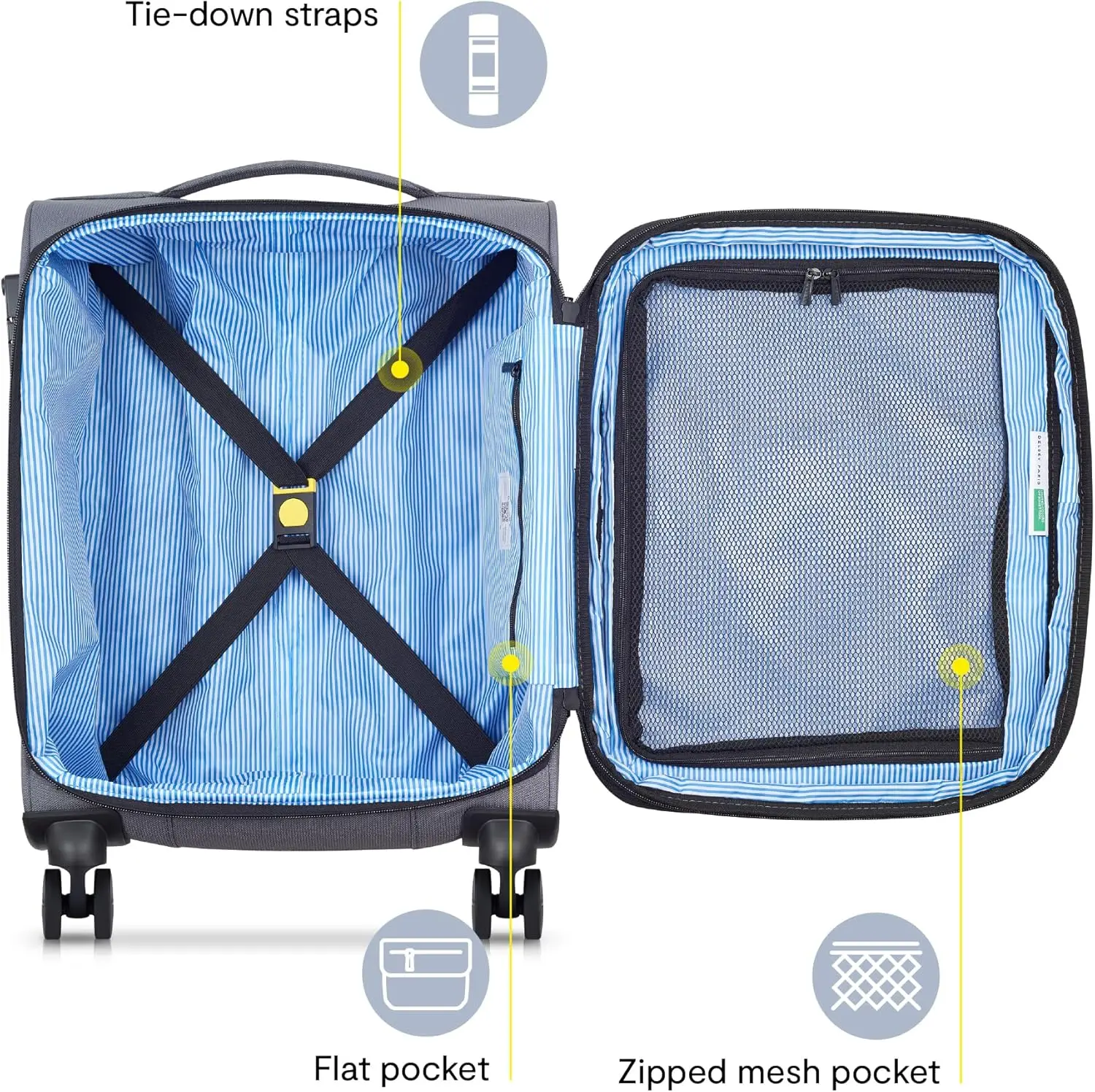 Be Softside-Bagage Extensible avec Roues Rotatives, 174 Catopportillar, Cabine de 19 Pouces