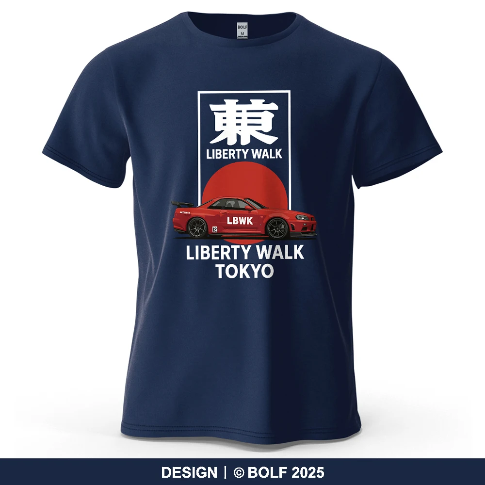 Liberty Walk Tokyo Printed Men's T-Shirt 100% Cotton Oversized Stylish Graphic Tees for Women Tops Tees Casual Streetwear