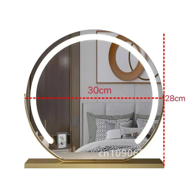 Vanity Mirror with Lights LED Makeup Mirrors Tabletop Smart Touch Control 3 Colors Dimmable Mirror Gifts for Teen Girls Dorms