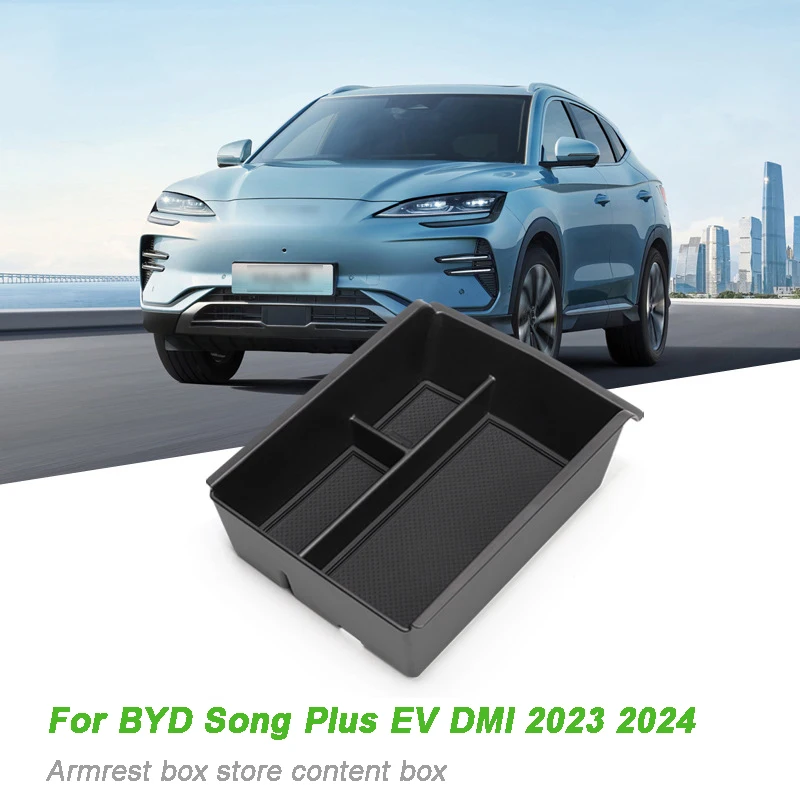 Per BYD Song Plus EV DMI 2023 2024 scatola portaoggetti per bracciolo centrale vassoio portaoggetti per Organizer per Console centrale