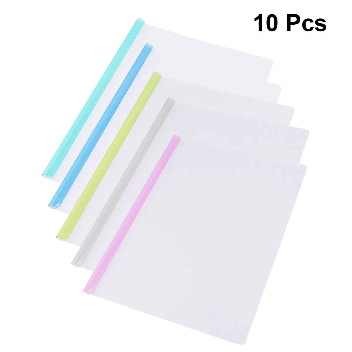 

10Pcs Report Binder A4 File Folder Set Non-Slip Locking Bar for Home Office School Use Colorful Design Document Storage Solution