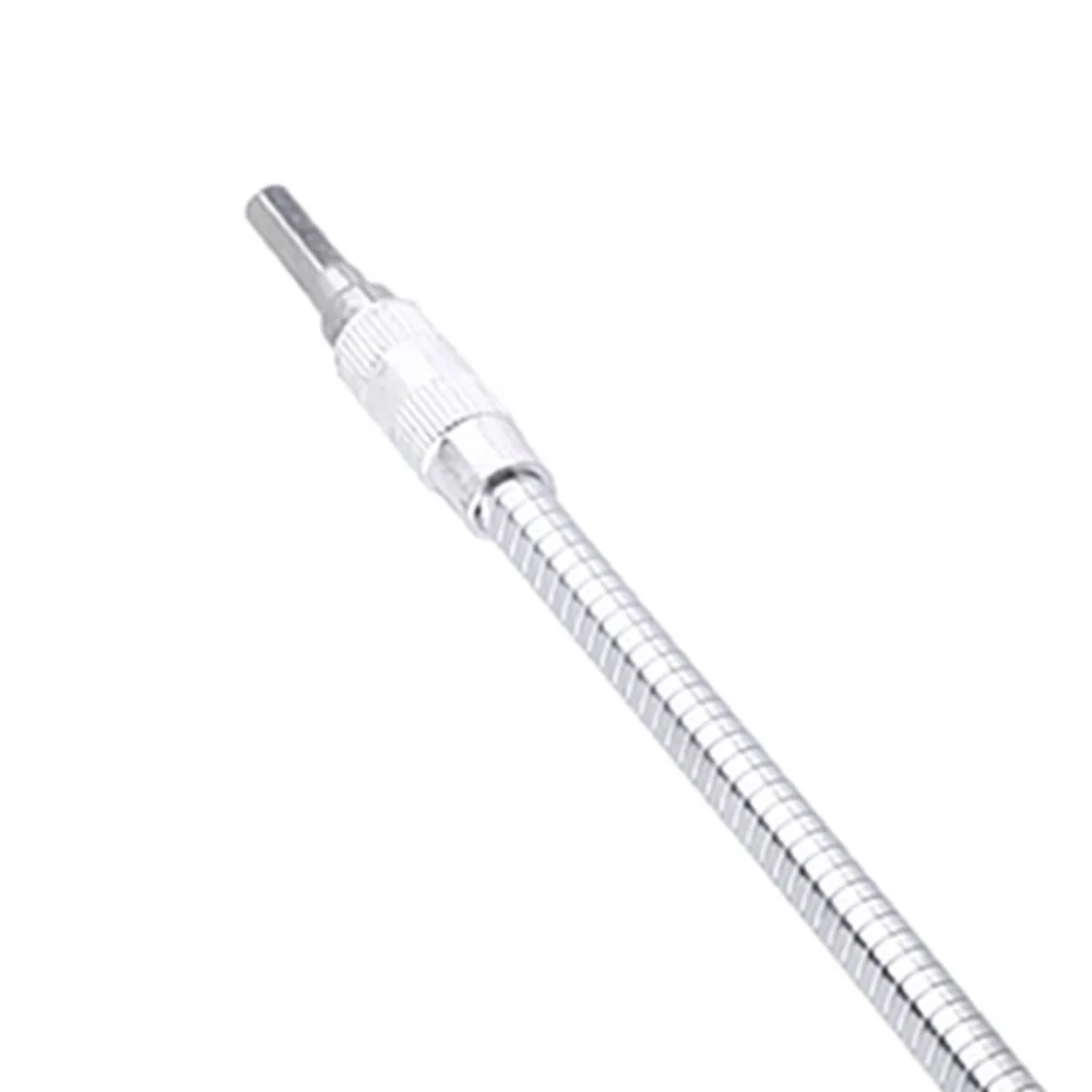 400mm Length Flexible Shaft Extension 15.75 Inch Length 1/4 Hex Shank Screwdriver Bit Holder 1/4 Inch Hex Ratchet Design