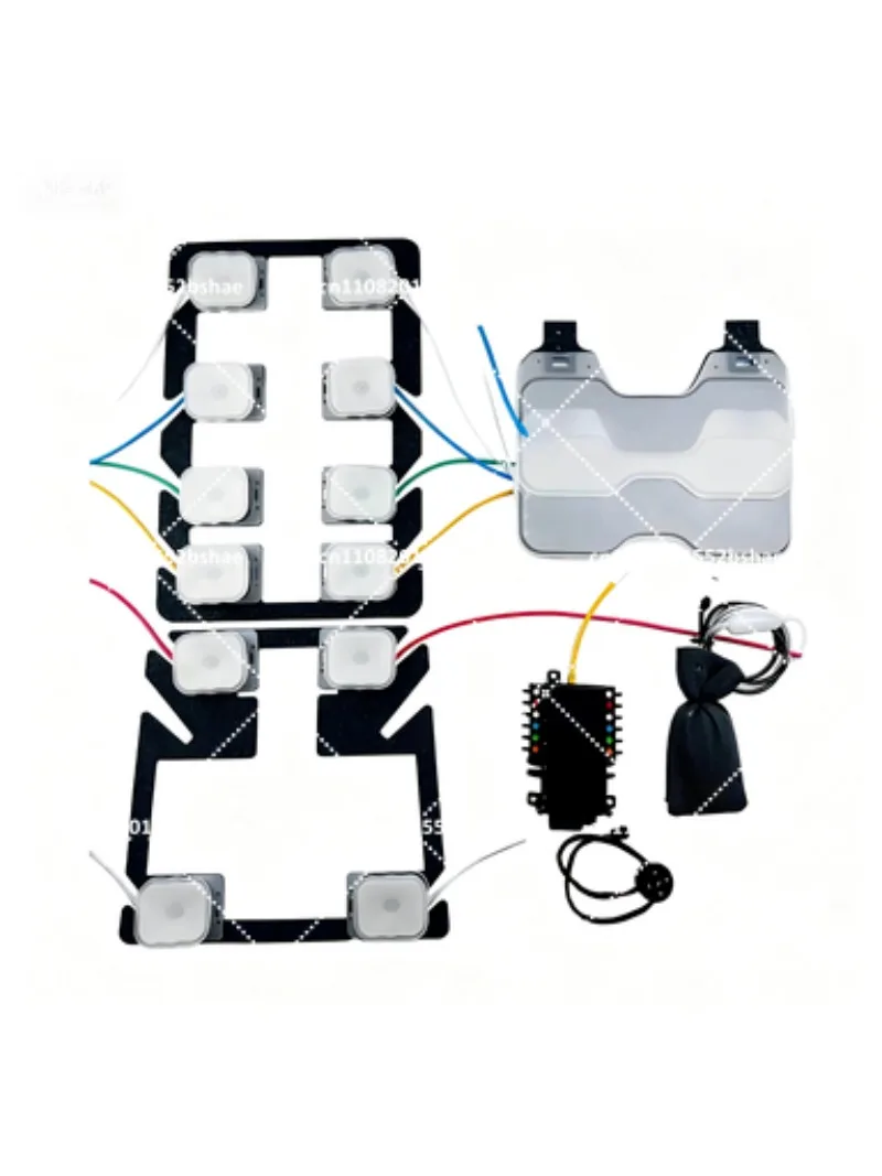 12-Point Car Seat Massager, 4-Way Pneumatic Lumbar Support with Airbag Massage System for Automotive Seat
