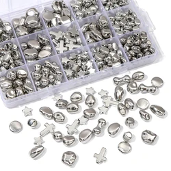 10-20pcs Silver Plated Irregular CCB Beads Loose Spacer Acrylic Beads for DIY Necklace Bracelet Earring Jewerlry Making Findings