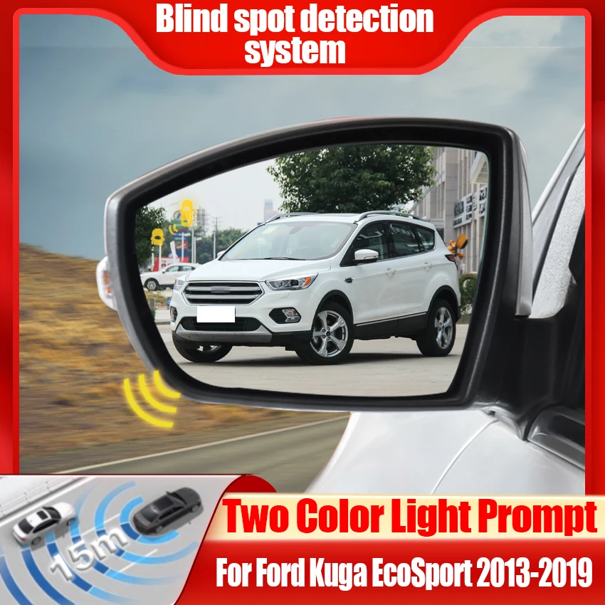 نظام كشف البقع العمياء للسيارة BSD BSA BSM أجهزة استشعار رادار السيارة تغيير حارة مساعدة وقوف السيارات لفورد كوغا EcoSport 2013-2019 #6