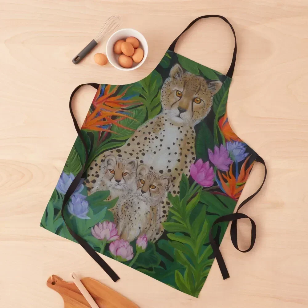 

cheetahs Apron kitchen jacket woman kitchen girl waterproof for women Kitchen on the wall Apron