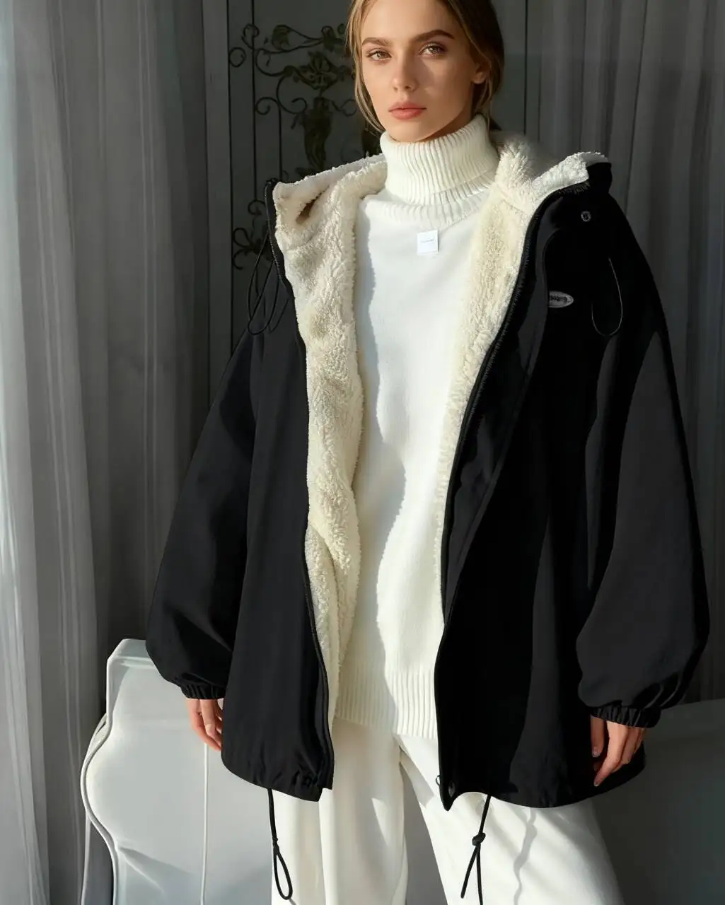 

Парки женские Y2K зимние вельветовые в рубчик макси на пуговицах плиссированные сборочные пояса домашняя одежда теплая уютная непринужденная просторная широкая