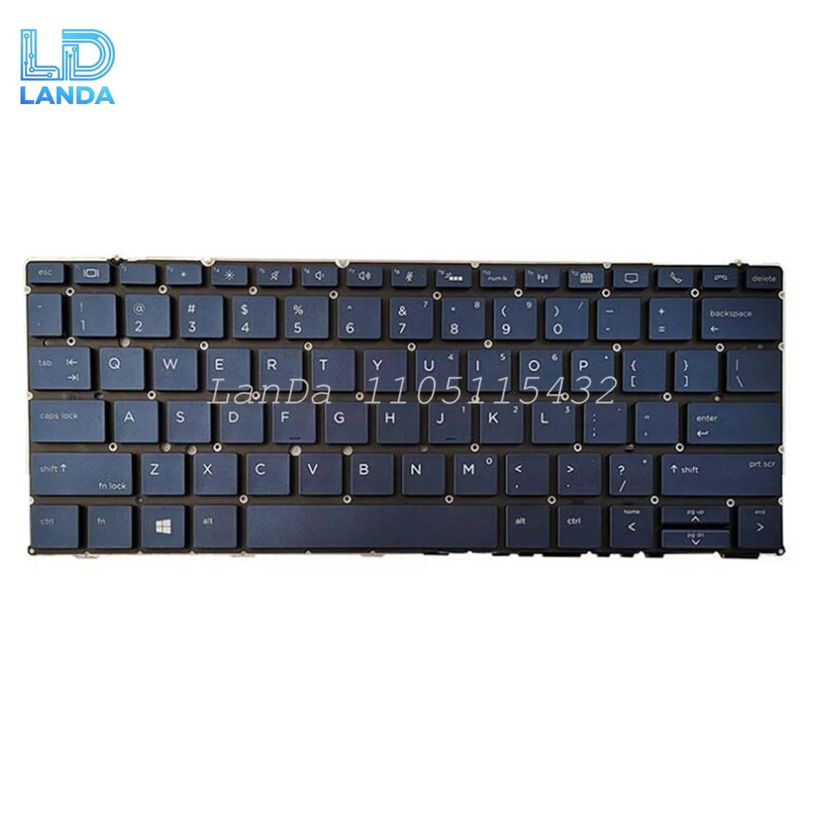 

Клавиатура США для ноутбука HP Elite Dragonfly G2 с черной подсветкой