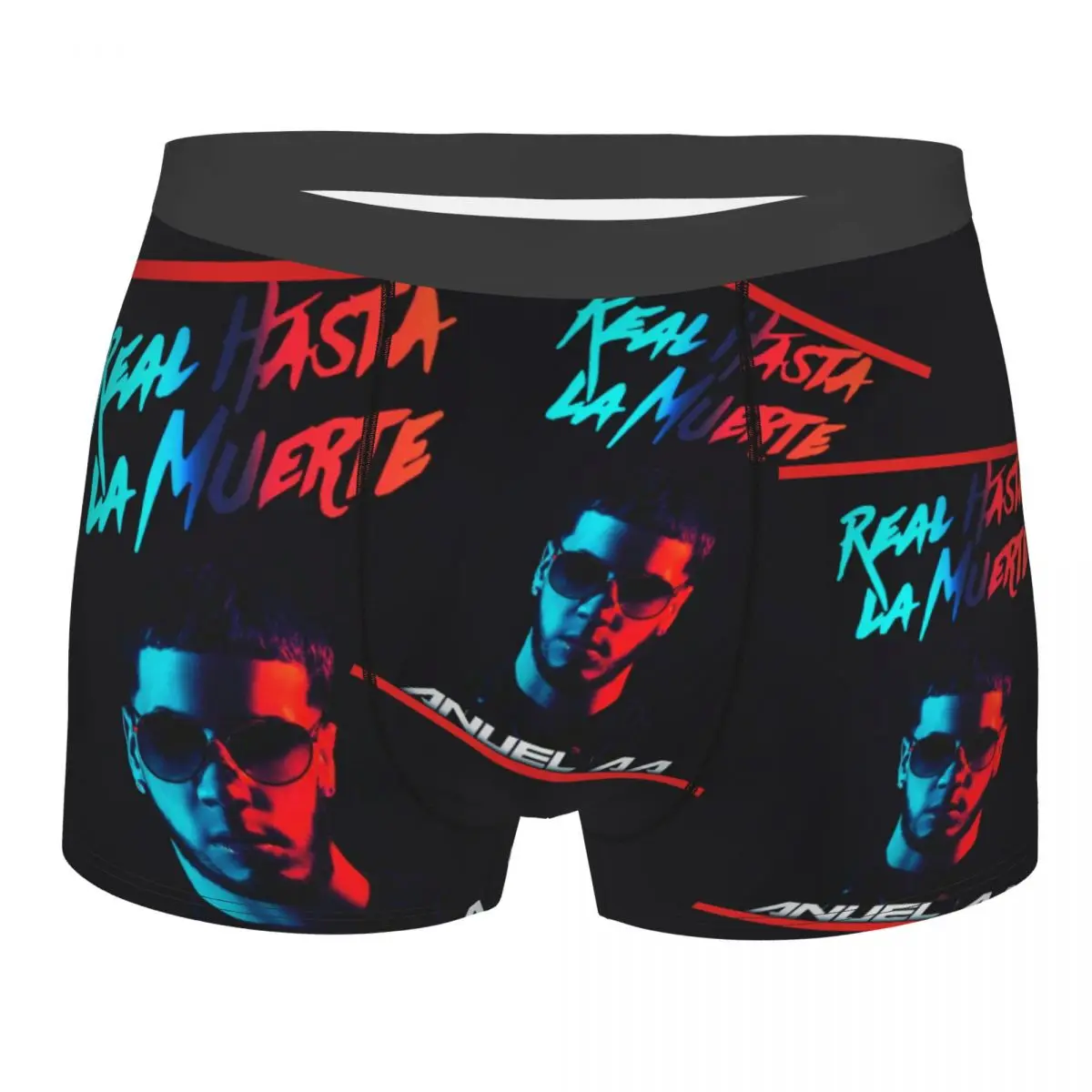 Real Hasta La Muerte 6 Men Printed Boxer Briefs Underwear Anuel AA Highly Breathable Top Quality Gift Idea