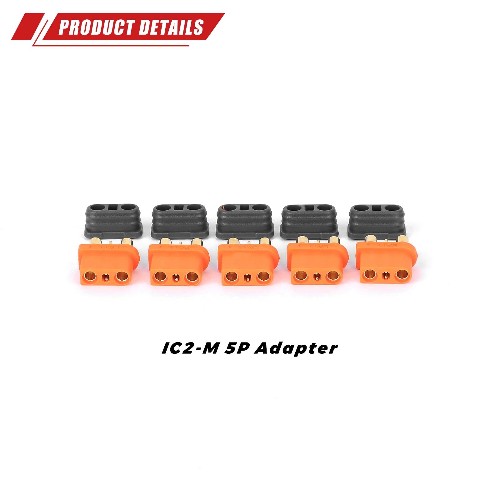 RCAWD IC2 Female Connector with Wire Sleeve 5PCS for RC Car Battery Spektrum Connector SPMXCA324 Wiring Harness