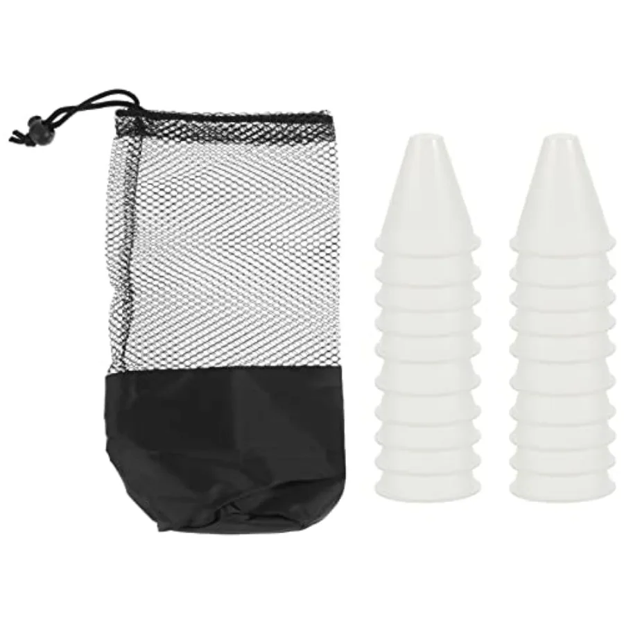 

1 Set Skating Marker Cones Luminous Mini Agility Soccer Cones Plastic Glow in The Dark for Skate White