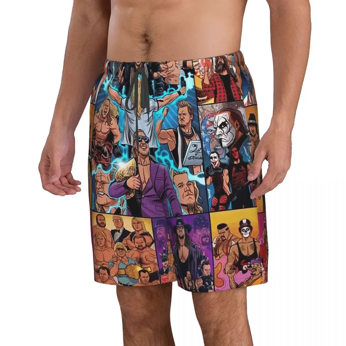 جون سينا احترام حصل عليه الكرتون المصارع جذوع الشاطئ مجلس السراويل عارضة سريعة الجافة السباحة الصيف الرجال السراويل