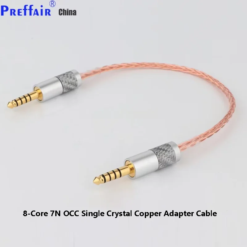 

8-Core 7N OCC Single Crystal Copper Adapter Cable - 4.4mm Balanced Male to Male Headphone Adapters Cable