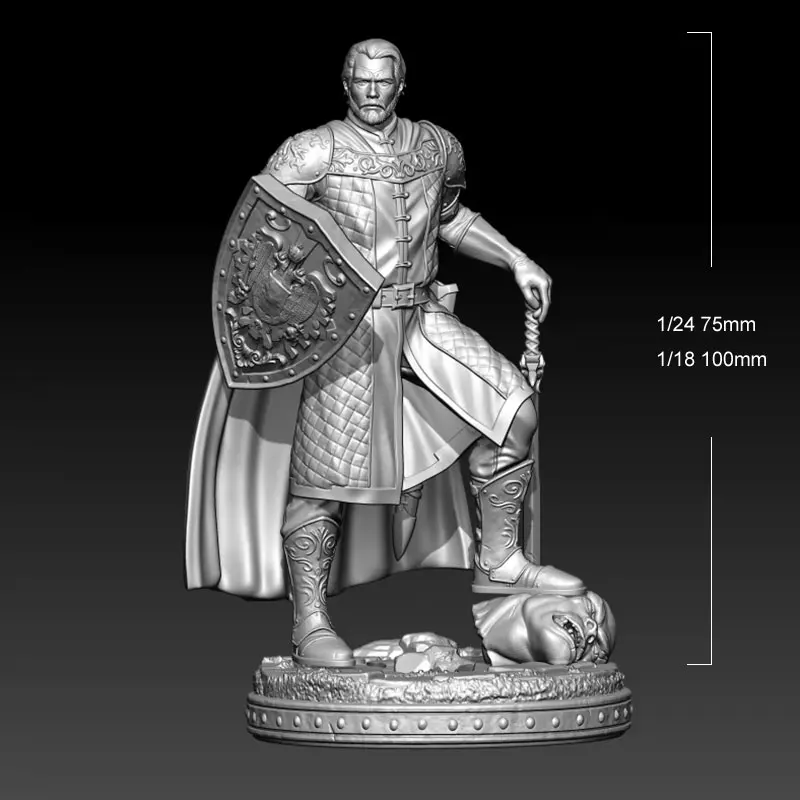 

1/24 75mm 1/18 100mm Resin Model Kits Male Wrrior Figurine Sculpture Unpainted 1/24 75mm Figurine 1043