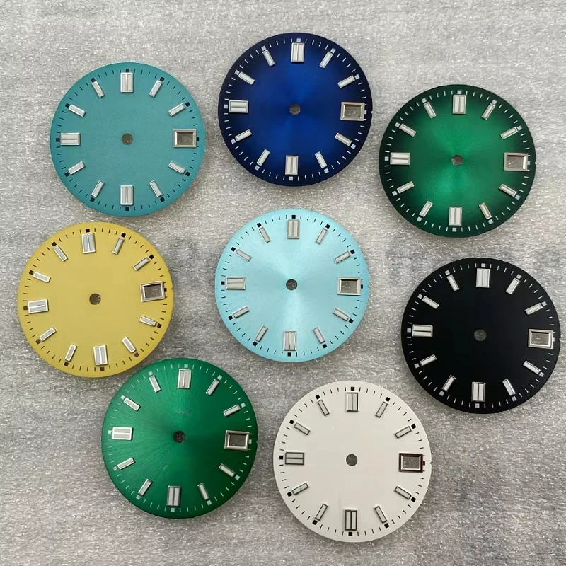 Customized KERLA New Oyster Log NH35NH36 Dial Green Luminous Calendar Modified Literal Diameter 28.5mm Dial Watch Accessories