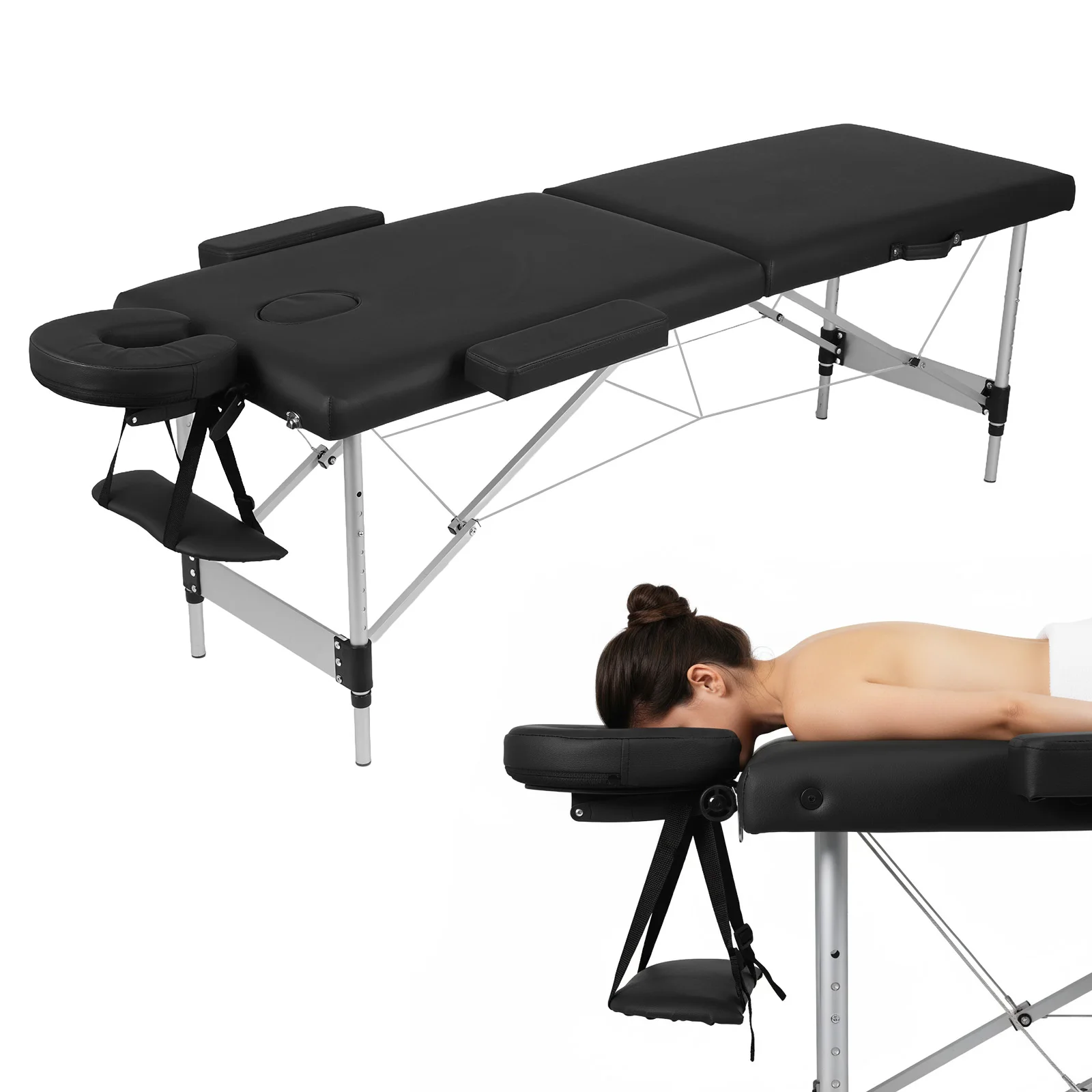 

Профессиональный массажный стол 185x70 см со съемным подголовником, кушетка для салонов красоты